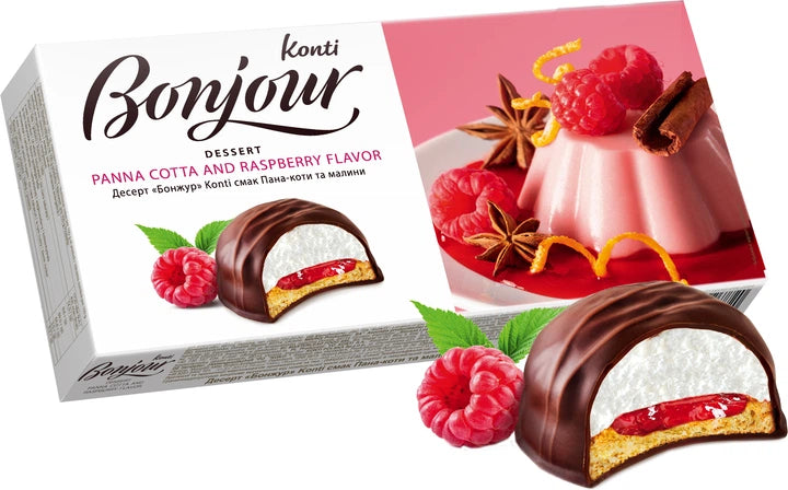 Bonjour Panna Cotta and Raspberry 232g
