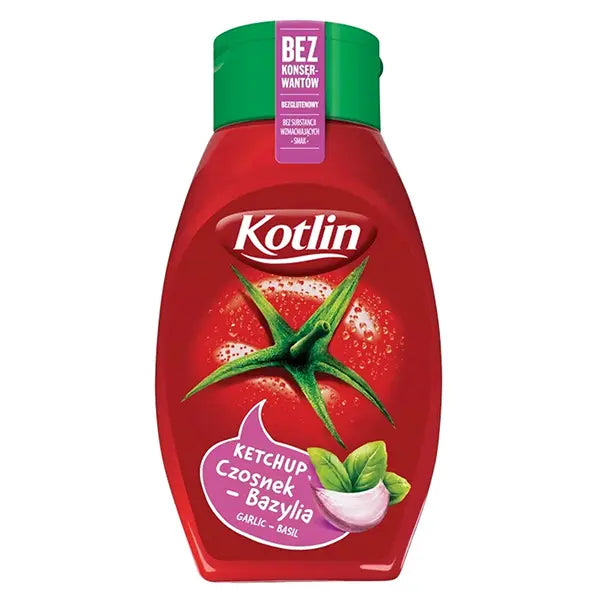 Kotlin Ketchup garlic and basil 450g