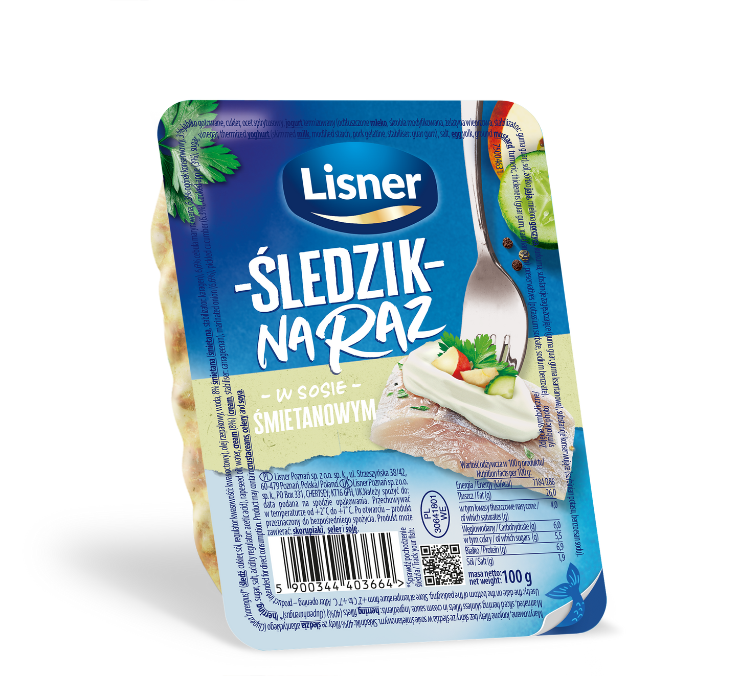 Lisner herring in cream sauce 100g
