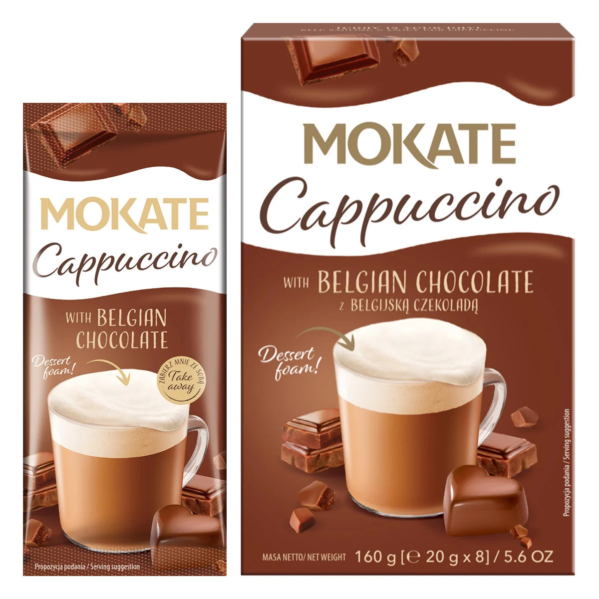 KAWA CAPPUCCINO MOKATE CZEKOLADOWA 160G