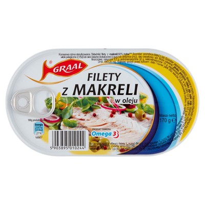 Graal Mackerel Fillets in Oil 170g