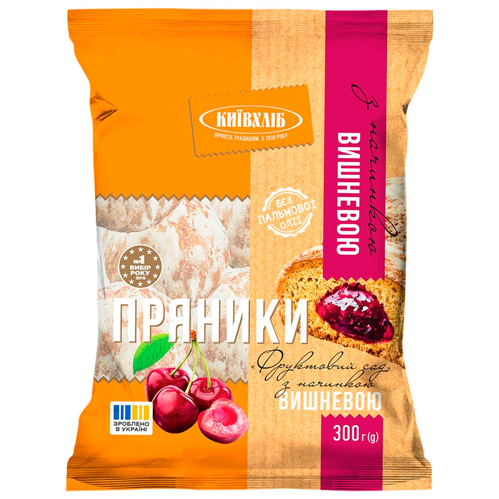 Kyivchlib Gingerbread with Cherry Filling 300g