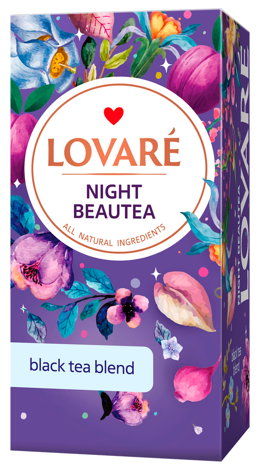 Lovare Night Beautea Herbal Tea (24 Tea Bags × 2 g)