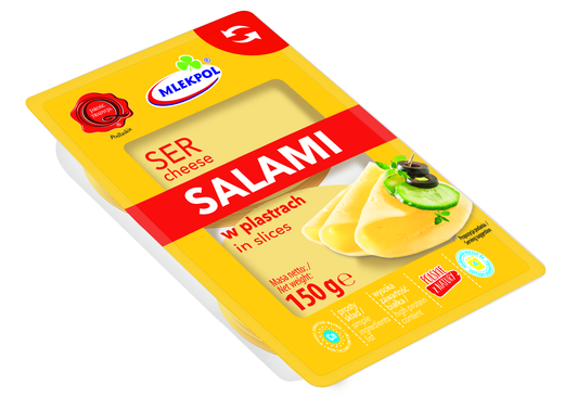 MLEKPOL CHEESE SLICES SALAMI 150g