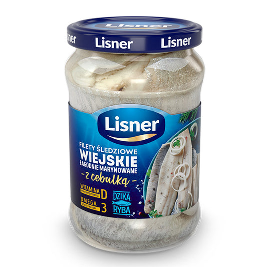 Lisner sildefilet i saltlage med løg 600g