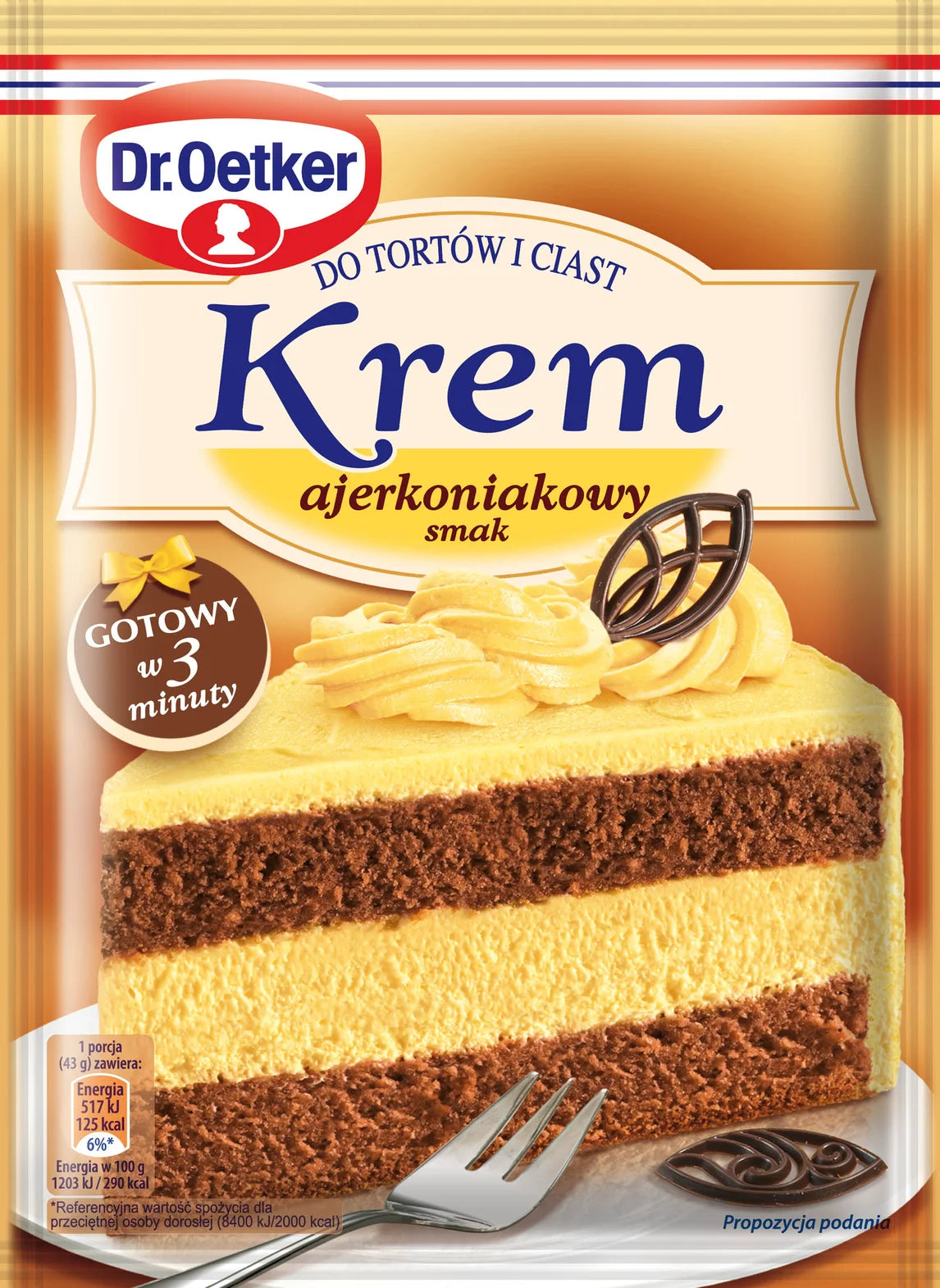 Dr Oetker cream for cake brandy flavor 105g