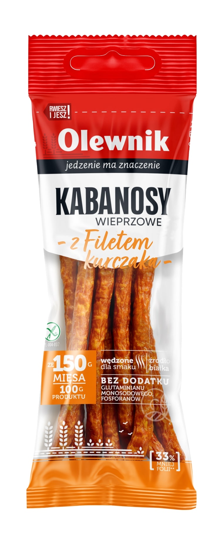 Olewnik Kabanos Sausages with Pork and Chicken Breast Fillet 105g