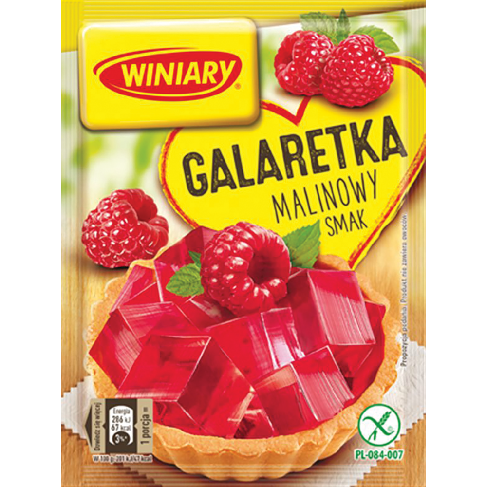 Winiary raspberry jelly 71g