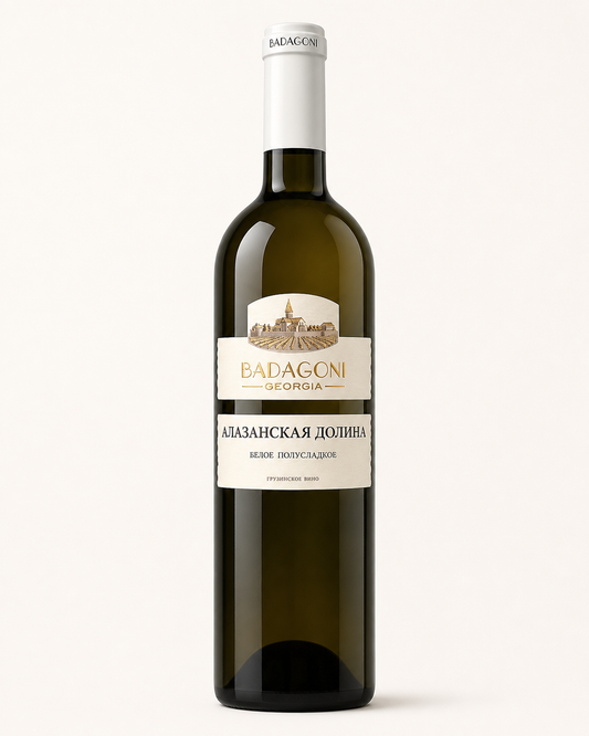 Wine white 0.75L Alc. 11.5% Badagoni Alazani Valley