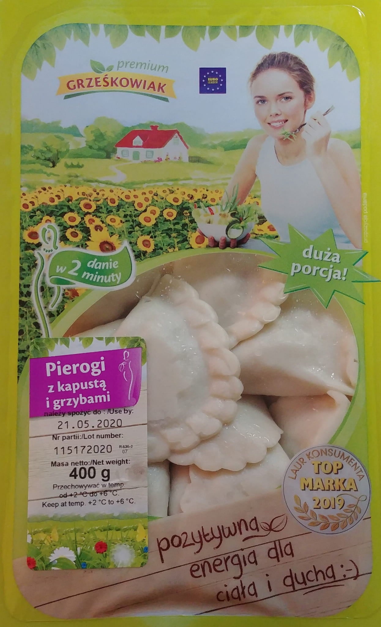 Grześkowiak Pierogi with Cabbage & Mushrooms 400g
