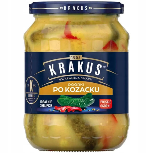 Krakus Cossack Style Pickled Cucumbers 670 g