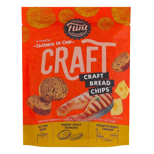 Flint Rye-Wheat Croutons with Salmon and Cheese Flavour 80 g