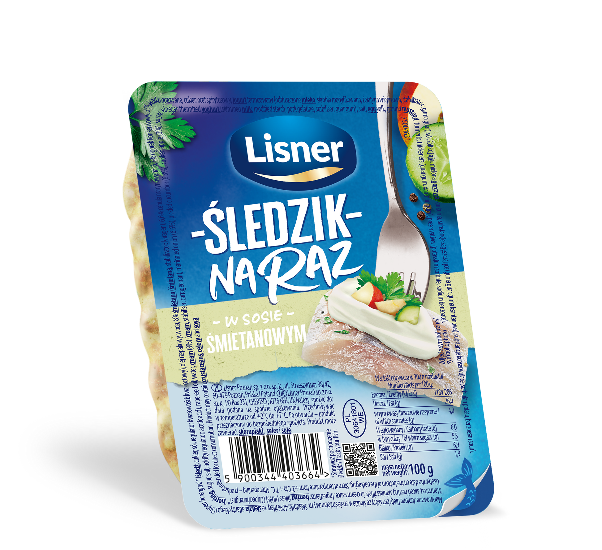 Lisner herring in cream sauce 100g