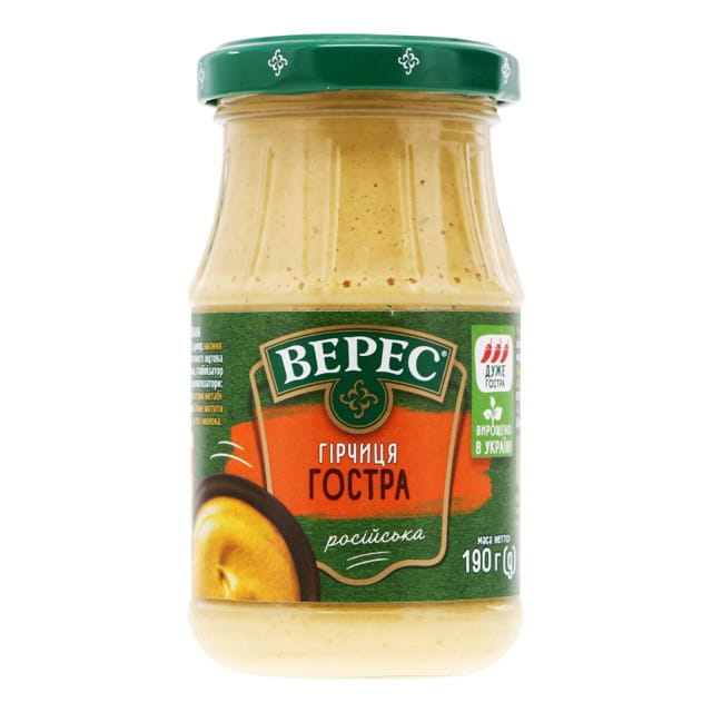 Veres Mustard ostra 190g