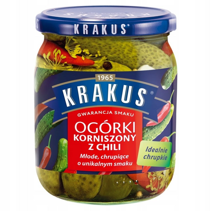 Krakus Gherkins with Chili 500g