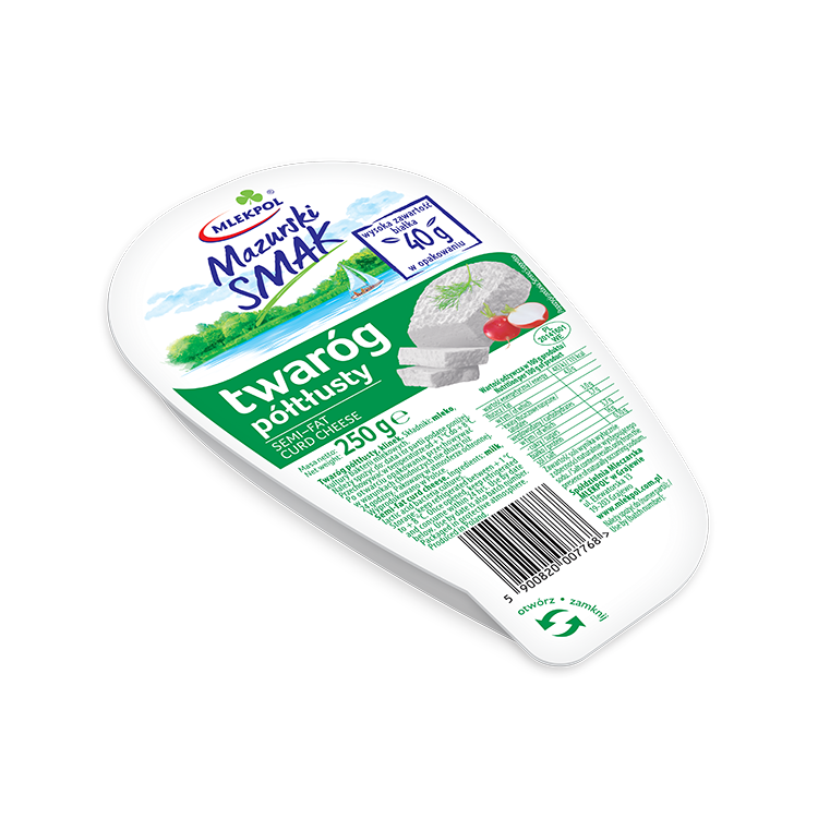 Mlekpol cottage cheese semi-fat 250g