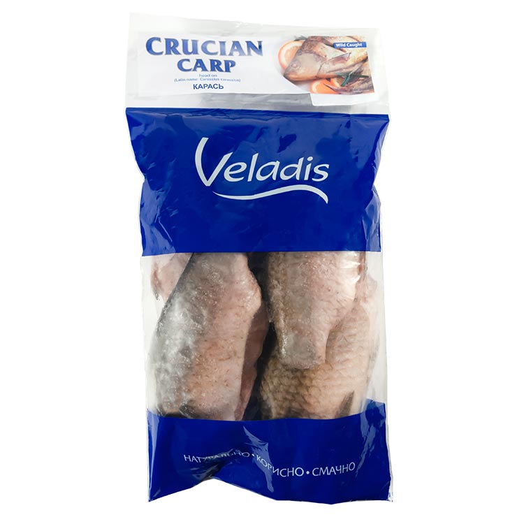 Veladis Crucian carp with head,gutted,without gills