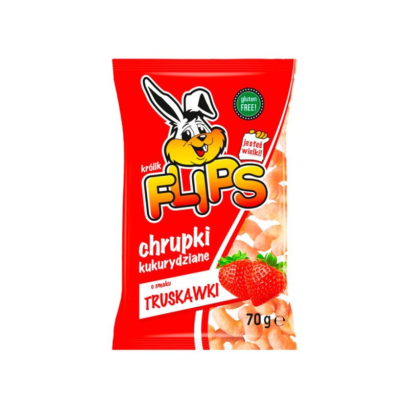 Flips Puff Corn Strawberry Flavor 70g
