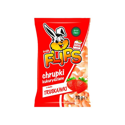 Flips Puff Corn Strawberry Flavor 70g