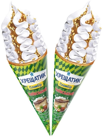 Kreshatik Kyivskyi Hazelnut Ice Cream Cone 140g