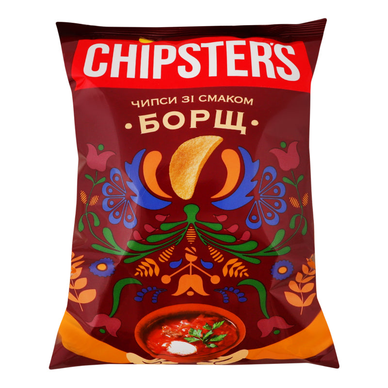 Chipsters Potato Chips Ukrainian Borscht Flavor 100g