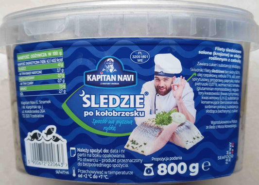 Kapitan Navi saltede sildefilet 800g