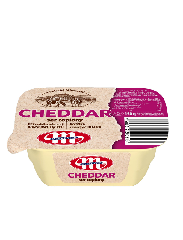 Processed Cheddar Spread Cheese 150 g — Mlekovita