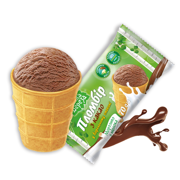 Cocoa Flavour Ice Cream in Wafer Cup 70 g