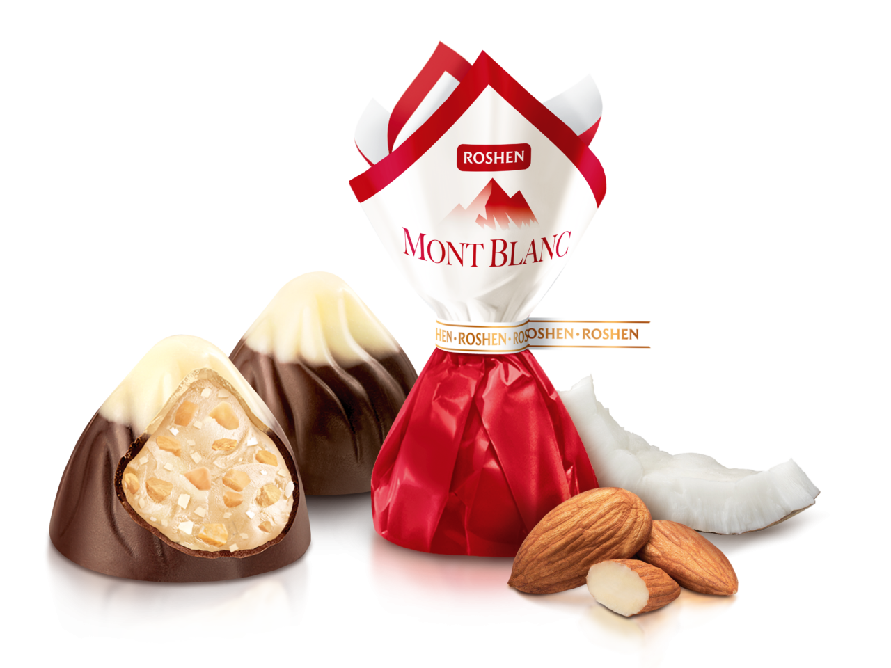 Mont Blanc with almonds and coconut cream filling