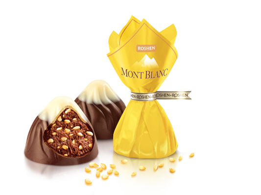Roshen Mont Blanc with Chocolate and Sesame