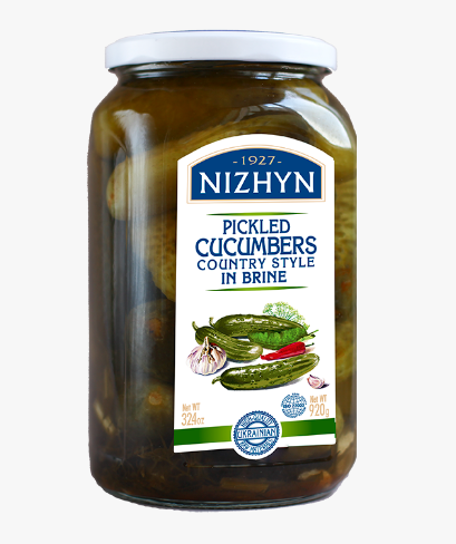 Nizhyn Pickled Cucumbers Country Style 920g