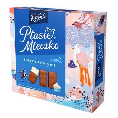 Wedel Ptasie Mleczko Vanilla Marshmallow in Chocolate 340g