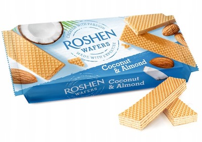 Roshen Wafer Coconut and Almonds 216g