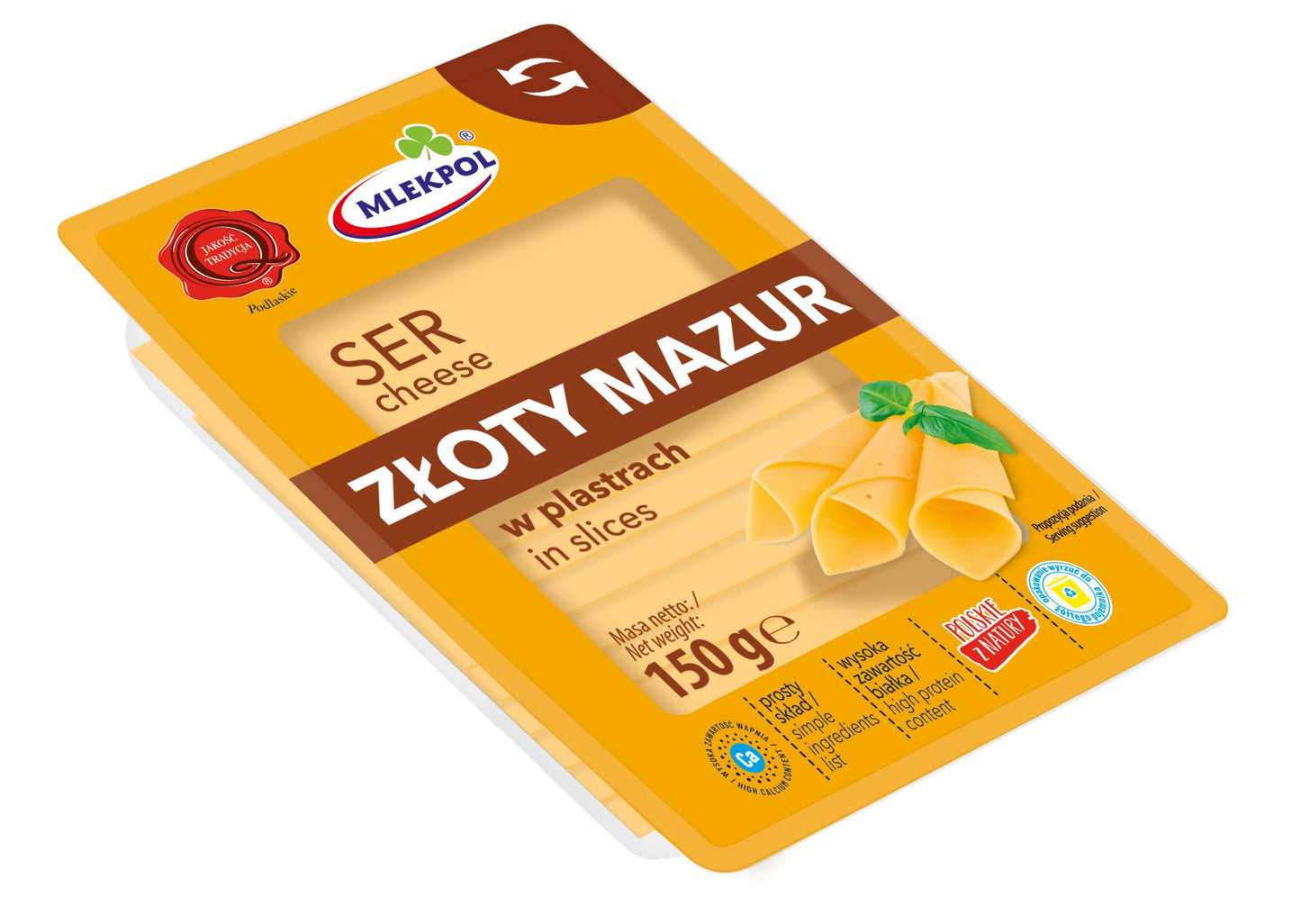 MLEKPOL CHEESE SLICES GOLDEN MAZUR 150g
