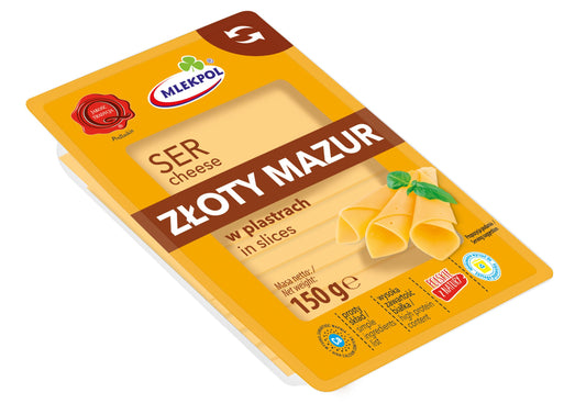 MLEKPOL CHEESE SLICES GOLDEN MAZUR 150g