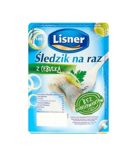 LISNER ŚLEDZIK NA RAZ Z CEBULKĄ 100g [MF] -G...