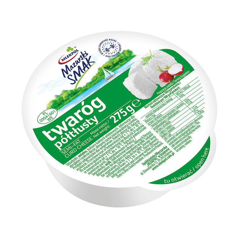 Mlekpol Mazurski Smak Semi-Fat Curd Cheese 275 g